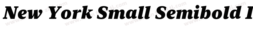 New York Small Semibold Italic字体转换